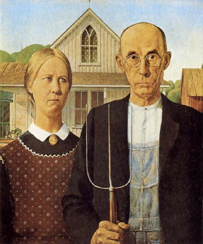 Grant Wood American Gothic Germany oil painting art
